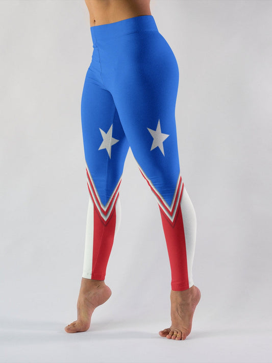 Puerto Rico Flag Yoga Pants Legging