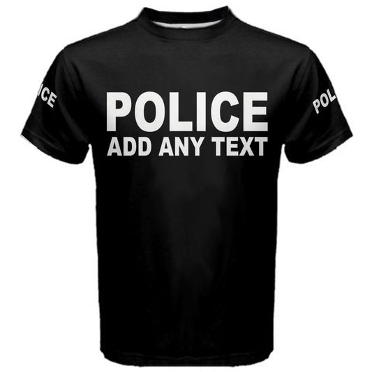 Police Add Custom Text T-shirt