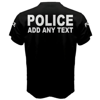 Police Add Custom Text T-shirt