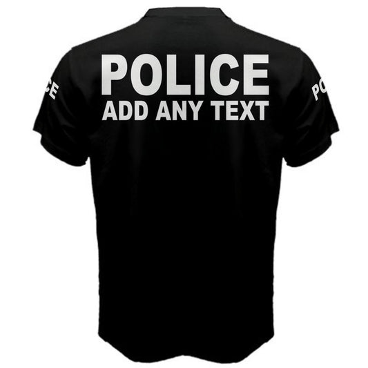 Police Add Custom Text T-shirt