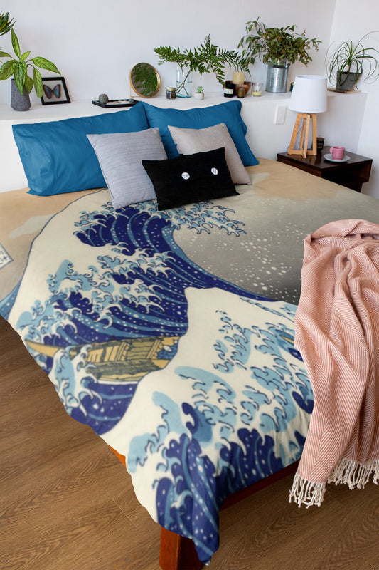 Great Wave Off Kanagawa Japanese Art Duvet Cover