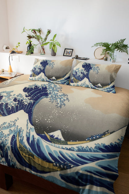 Great Wave Off Kanagawa Japanese Art Duvet Cover