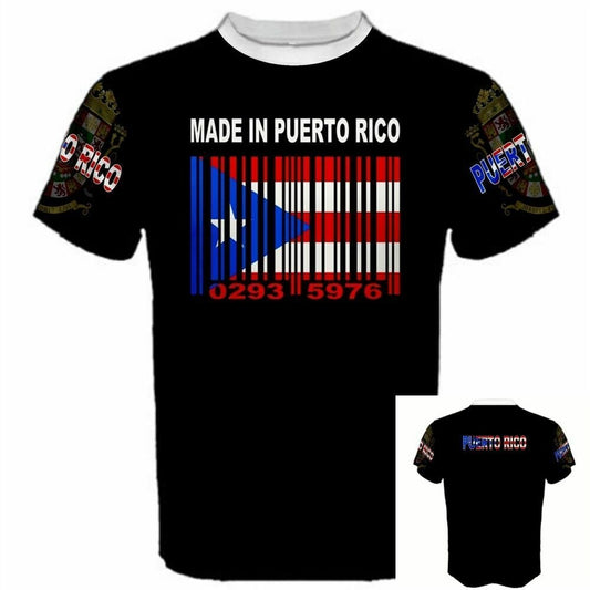 Puerto Rican Barcode Flag Coat of Arms T-shirt