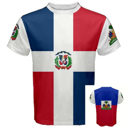 Haiti/Dominican Republic Multi Flag T-shirt