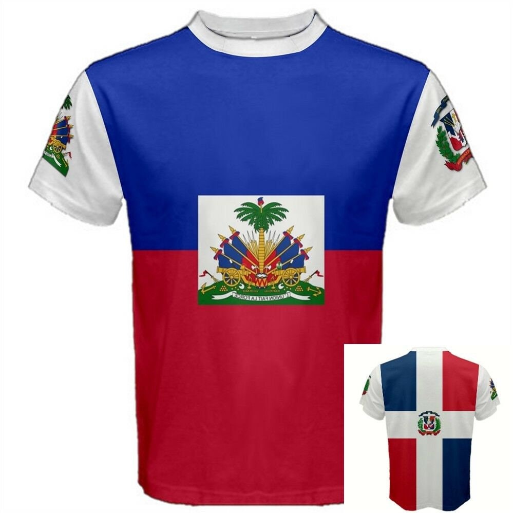 Haiti/Dominican Republic Multi Flag T-shirt