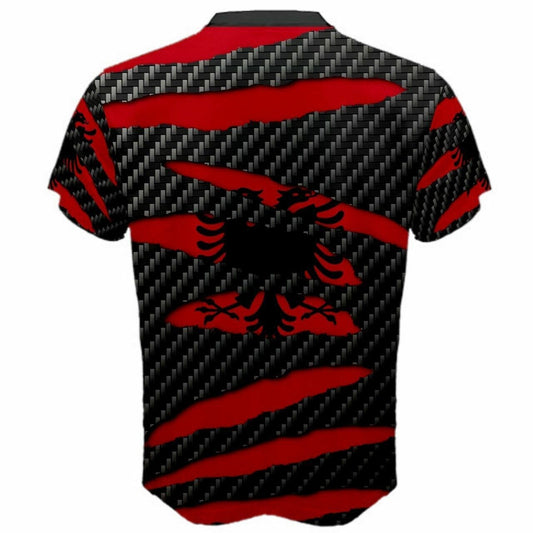 Albania Beast Ripped Flag T-shirt