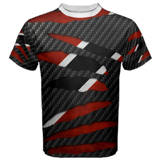 Trinidad and Tobago Beast Ripped Flag T-shirt