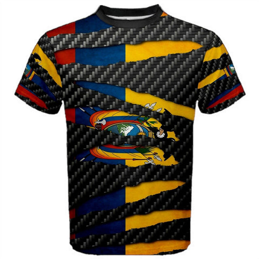 Ecuador Beast Ripped Flag T-shirt