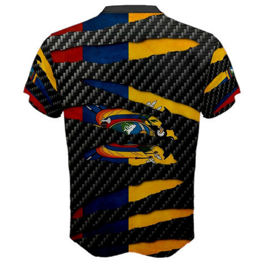 Ecuador Beast Ripped Flag T-shirt