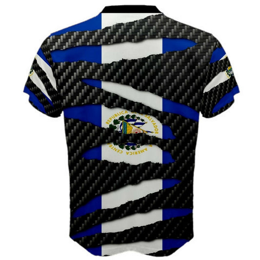 El Salvador Beast Ripped Flag T-shirt