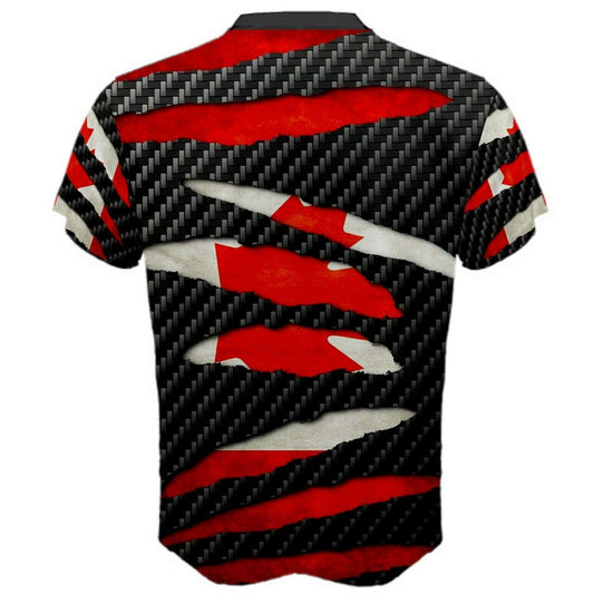 Canada Beast Ripped Flag T-shirt (CUSTOM)