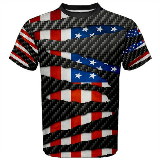 United States Beast Ripped Flag T-shirt