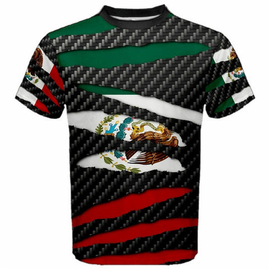 Mexico Beast Ripped Flag T-shirt