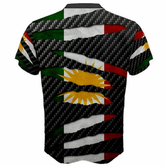 Kurdistan Beast Ripped Flag T-shirt