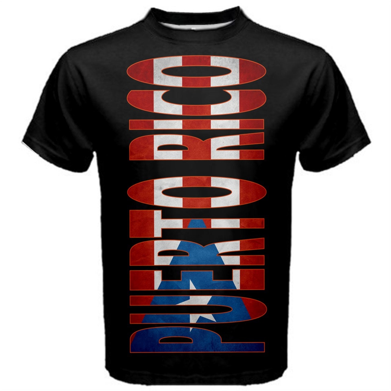 Puerto Rico National Flag Text T-shirt