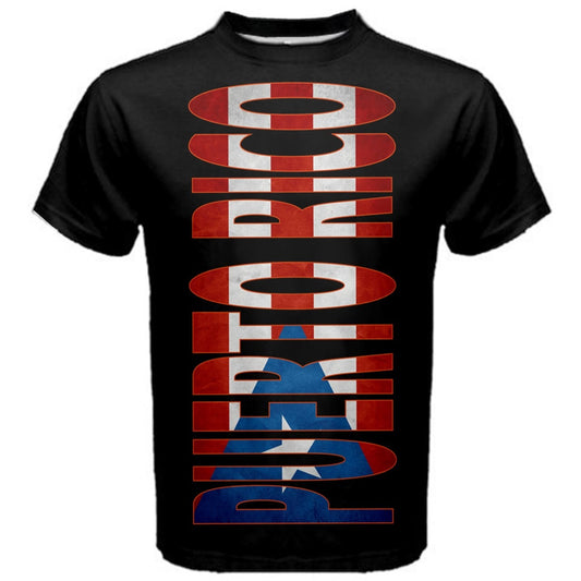 Puerto Rico National Flag Text T-shirt