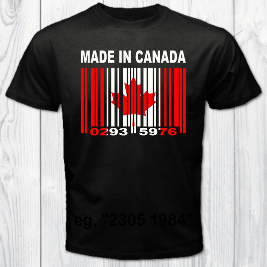 Made in Canada Barcode Flag Personalized T-shirt