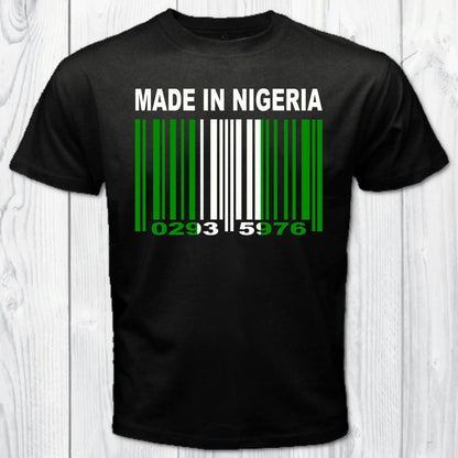 Made In Nigeria Barcode Flag Personalized T-shirt