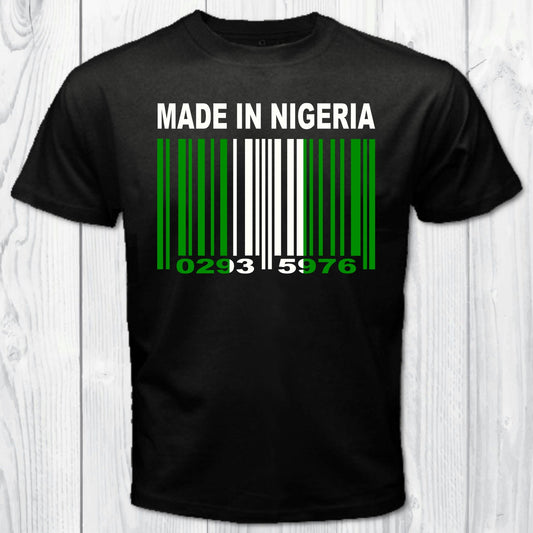 Made In Nigeria Barcode Flag Personalized T-shirt
