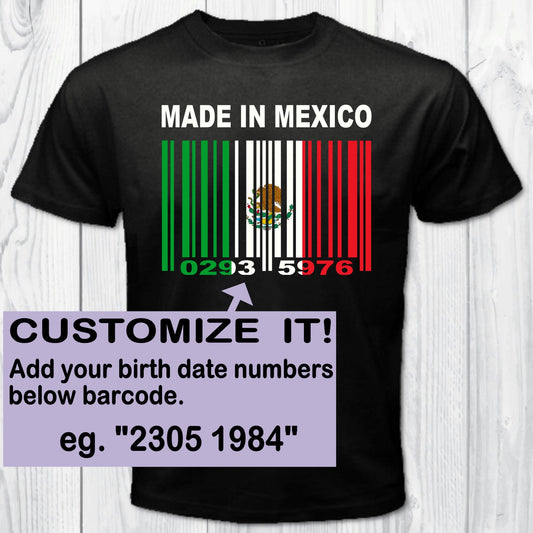 Made In Mexico Barcode Flag Personalized T-shirt
