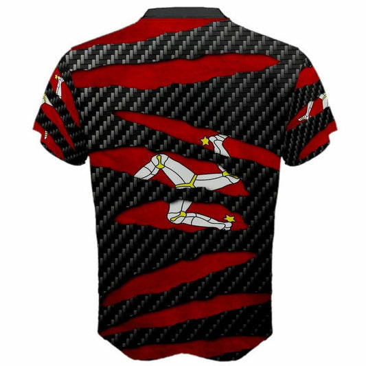 Isle of Man Flag Beast Ripped T-shirt