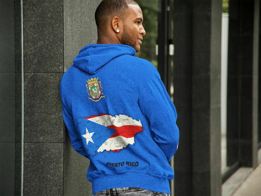 Puerto Rico Flag Pullover Hoodie