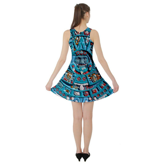 Aztec Sun Stone Mexico Sleeveless Sundress