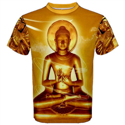 Buddhist Monk Meditation Gold T-shirt