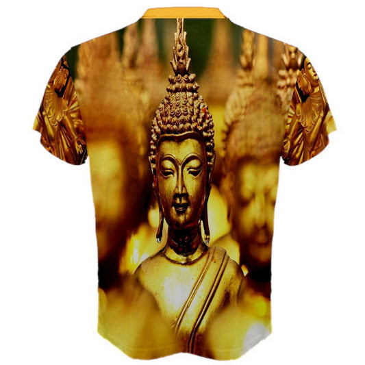 Buddhist Monk Meditation Gold T-shirt