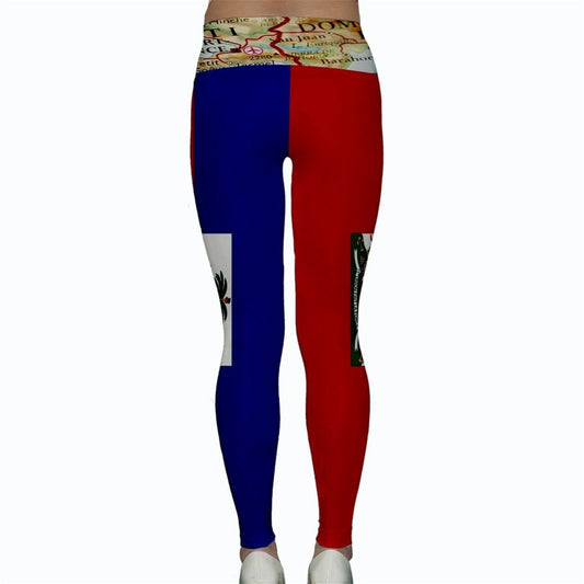 Haiti Flag Yoga Pants Leggings