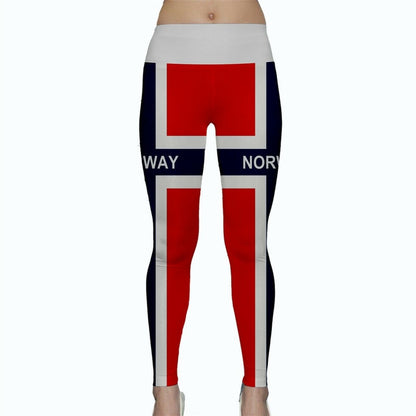 Norway Flag Yoga Pants Leggings