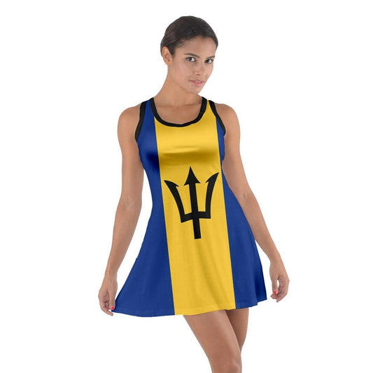 Barbados Flag Cute Sleeveless Racerback Dress