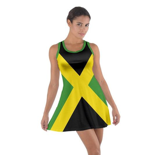Jamaica Flag Sleeveless Sundress Dress