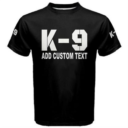 Add Custom Text To K-9 Police Officer Training Agencies T-shirt