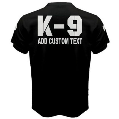 Add Custom Text To K-9 Police Officer Training Agencies T-shirt