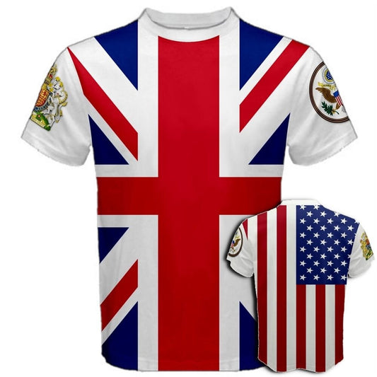 United Kingdom/United States Multi Flag T-shirt