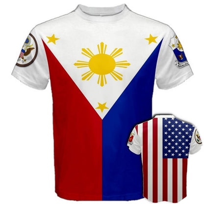Philippines/United States Multi Flag T-shirt