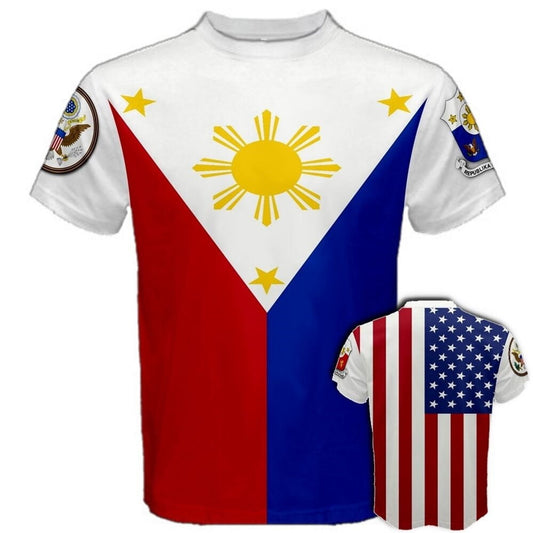Philippines/United States Multi Flag T-shirt