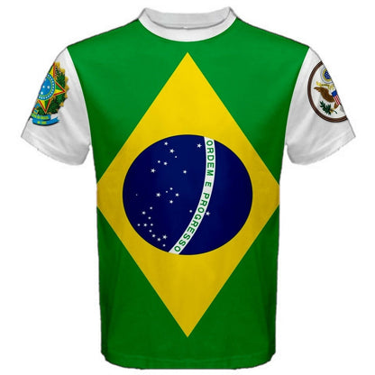 Brazil/United States Multi Flag T-shirt