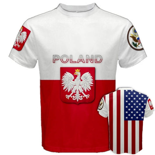 Poland/United States Multi Flag T-shirt