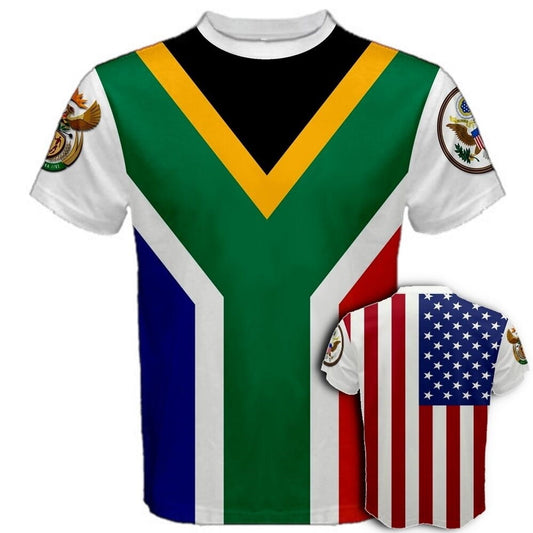 South Africa/United States Multi Flag T-shirt
