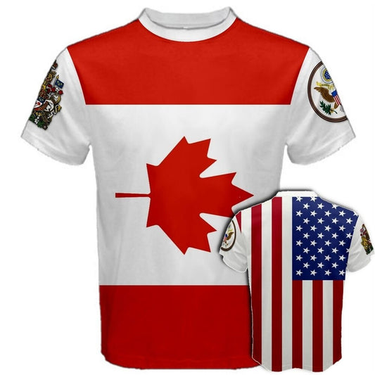 Canada/United States Multi Flag T-shirt
