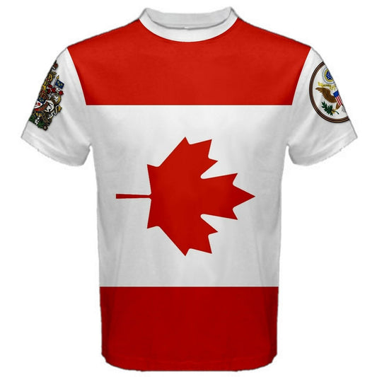 Canada/United States Multi Flag T-shirt