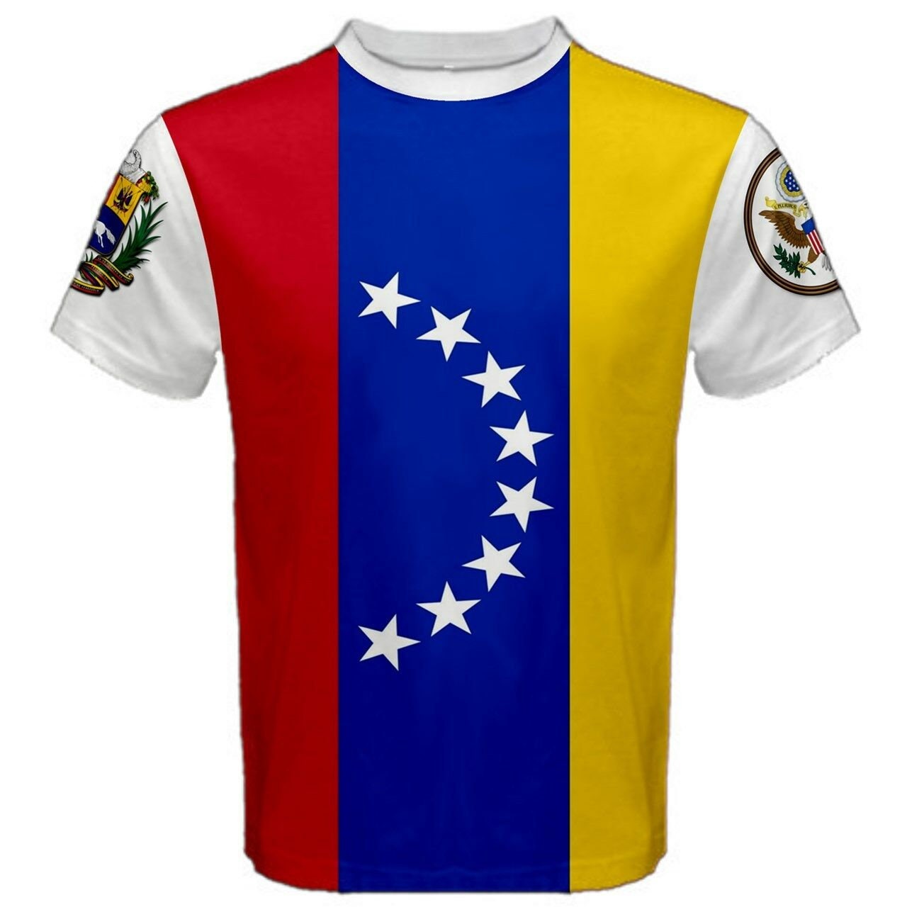 Venezuela/United States Multi Flag T-shirt