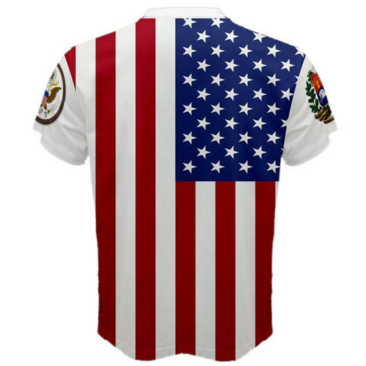 Venezuela/United States Multi Flag T-shirt