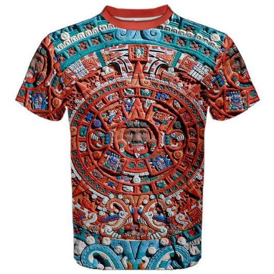 Unique Mayan Sunstone Calendar T-shirt