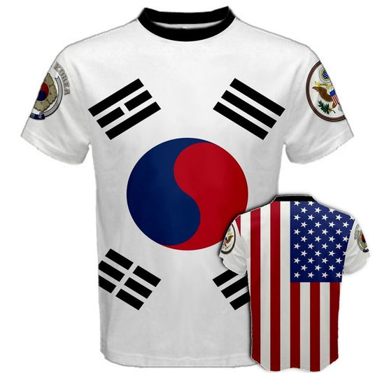 South Korea/United States Multi Flag T-shirt