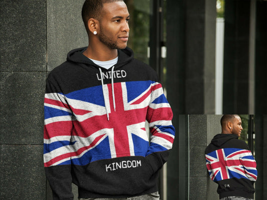 United Kingdom Flag Pullover Hoodie