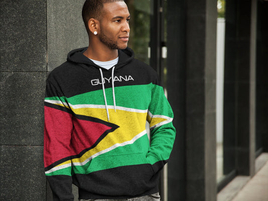 Guyana Flag Pullover Hoodie