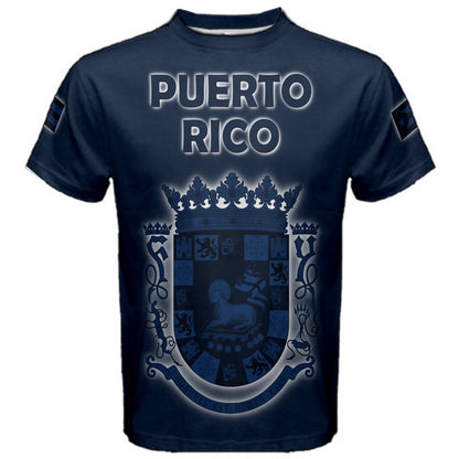 Puerto Rico Shodow Effect Flag Coat of Arms T-shirt